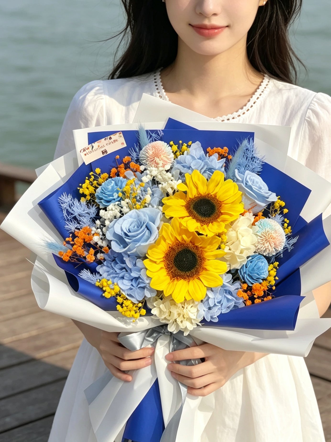 永恆陽光 保鮮玫瑰花束|保鮮花 永生花 畢業花束 生日花束 Admission 花束