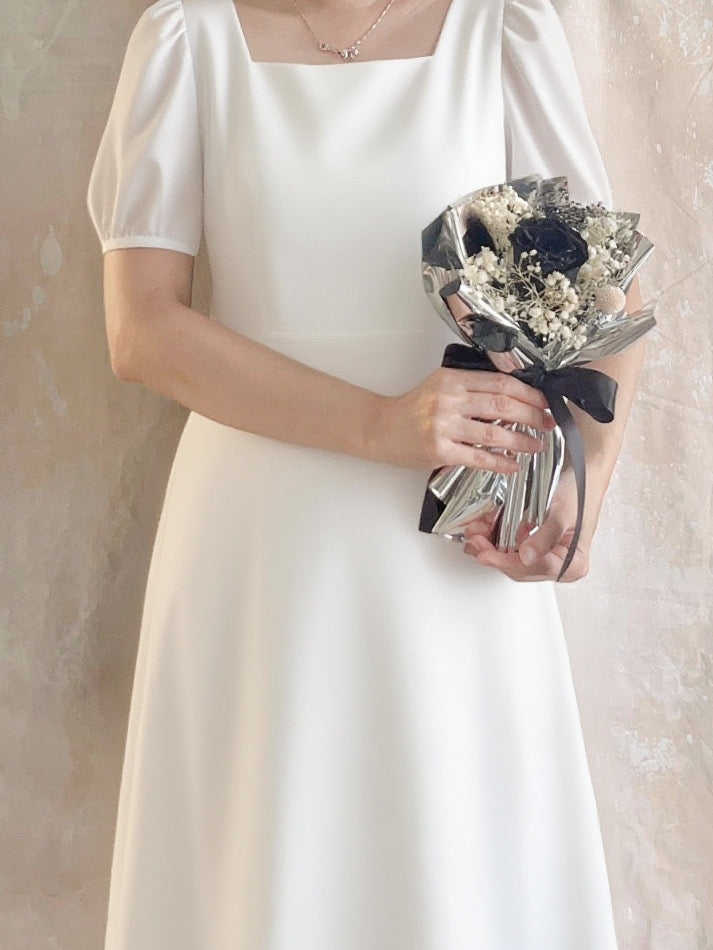 經典鋼琴黑 過單枝保鮮玫瑰小花束|保鮮花 永生花 畢業花束 乾花