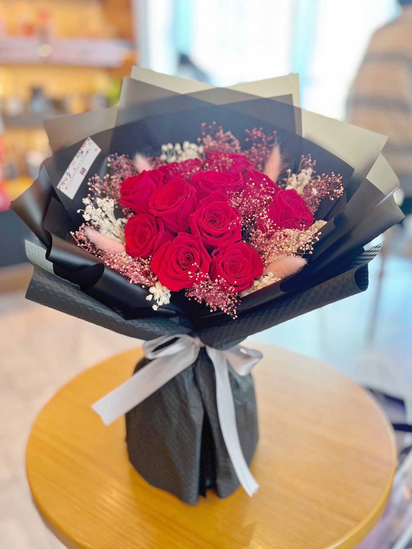 11 枝紅色保鮮玫瑰花束|保鮮花 永生花 畢業花束 生日花束