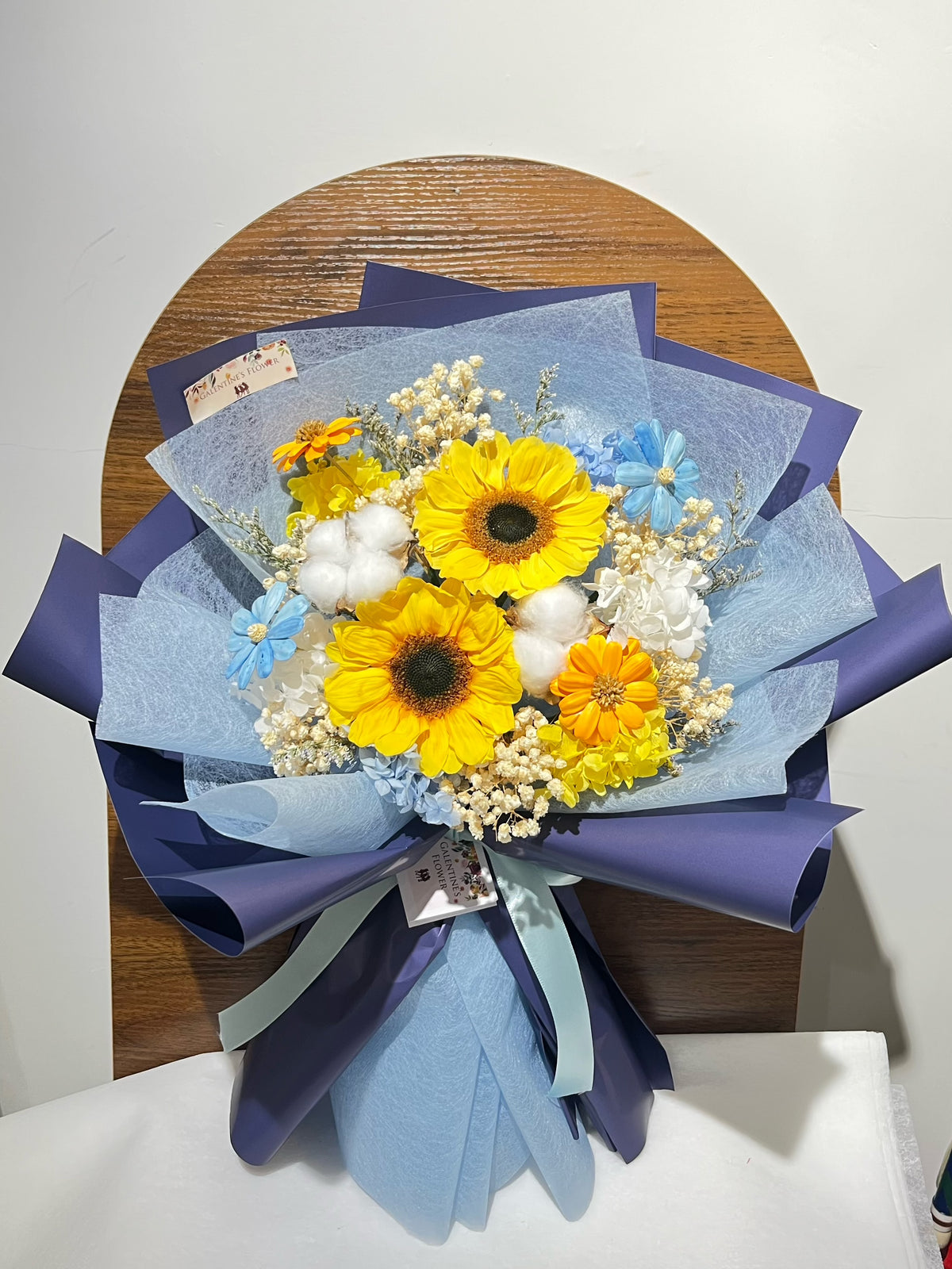 (有現貨)太陽花 永生花束 花束|保鮮花 畢業花束 生日花束 Admission 花束