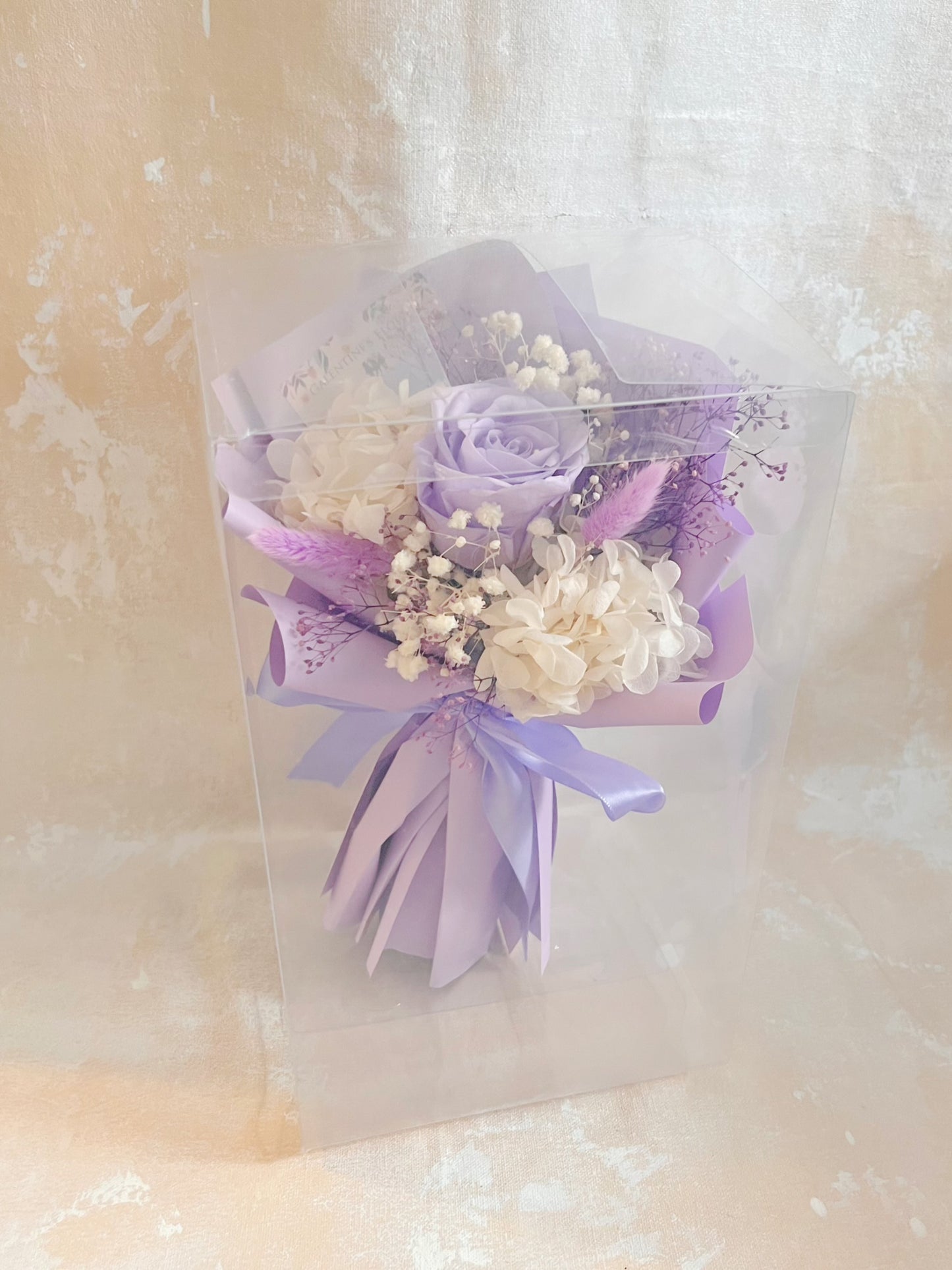浪漫紫色 單枝保鮮玫瑰小花束|保鮮花 永生花 畢業花束 乾花,