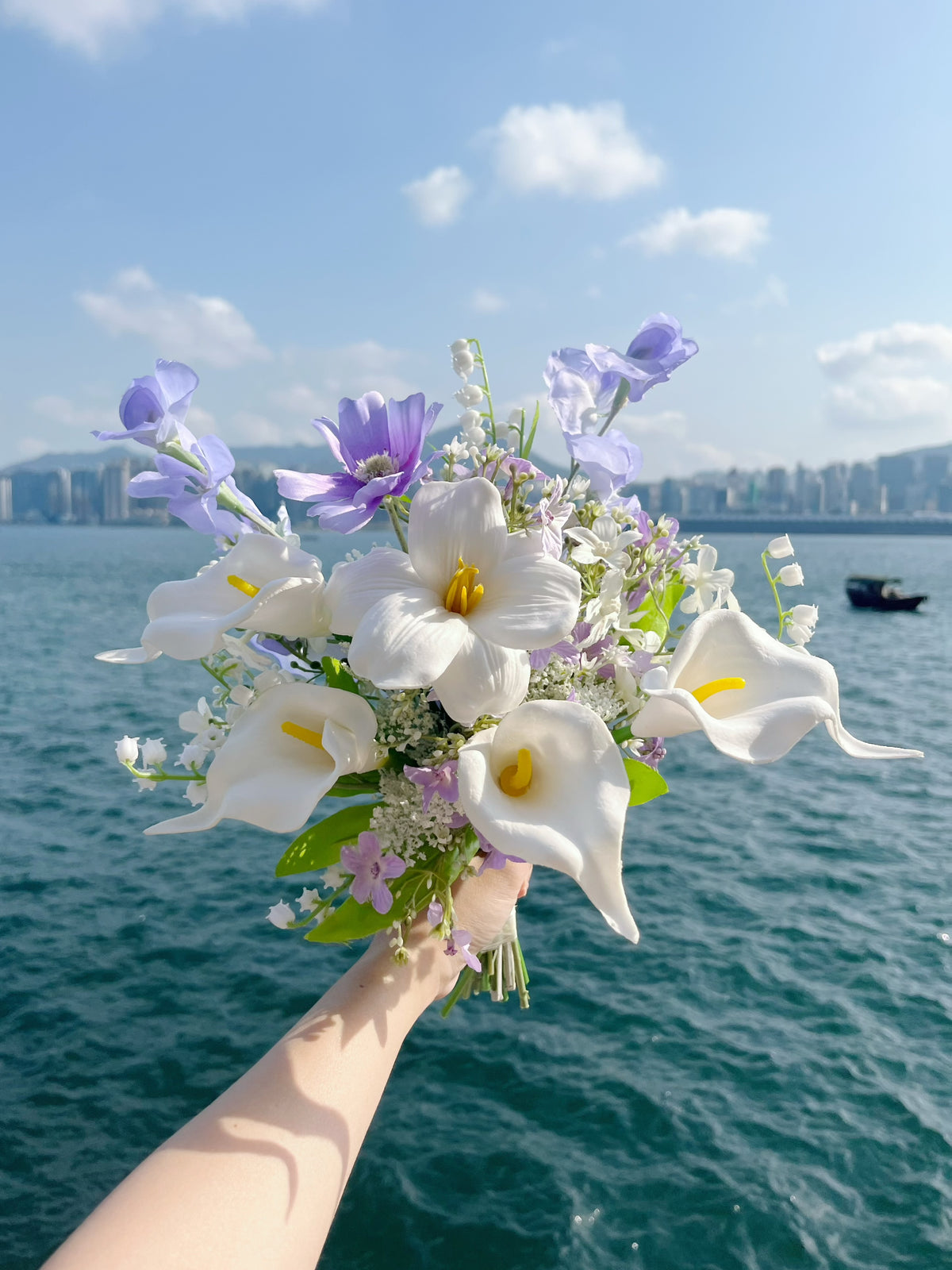 (一個月預訂)新娘花球-仿真花花球 馬蹄蘭 絲花花球 韓式花球 pre wedding 婚禮花球