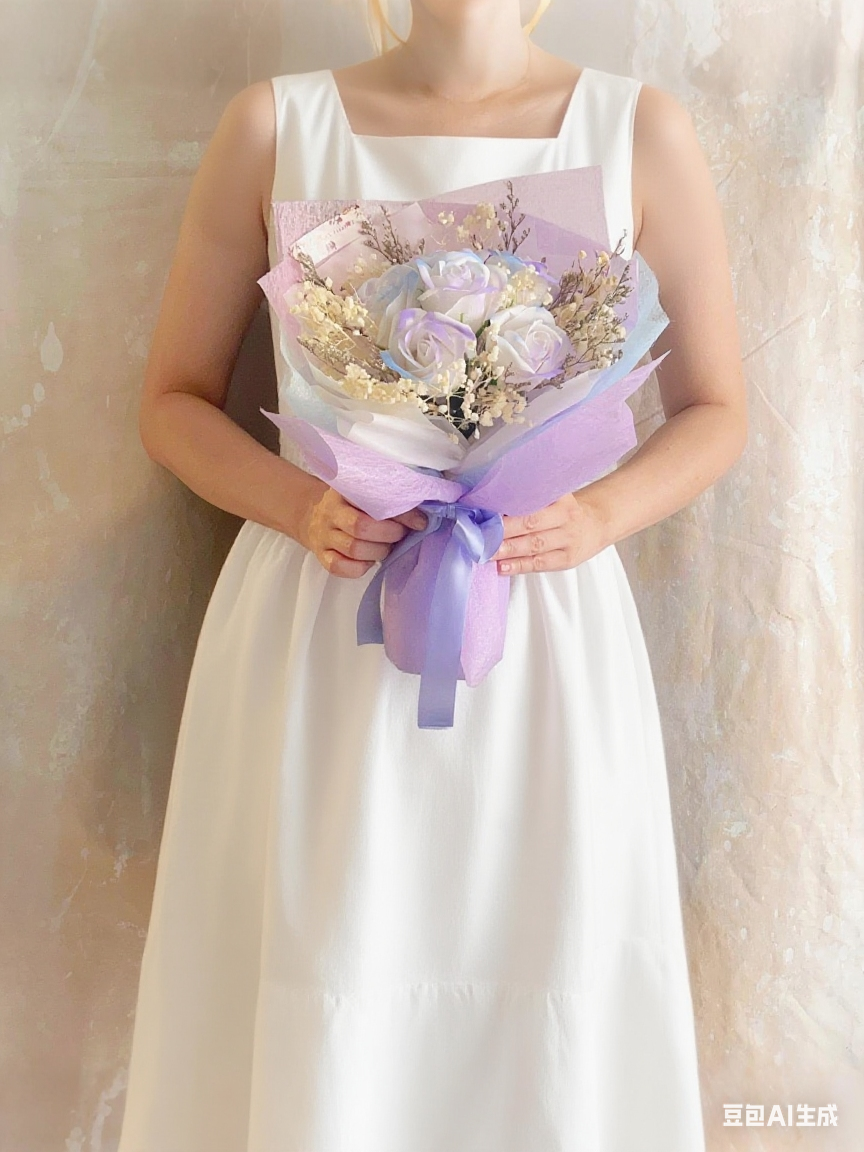 夢幻Unicorn 獨角獸6枝香梘玫瑰花束 |番梘花|畢業花束 情人節花束 生日花束 中學 小學 幼稚園