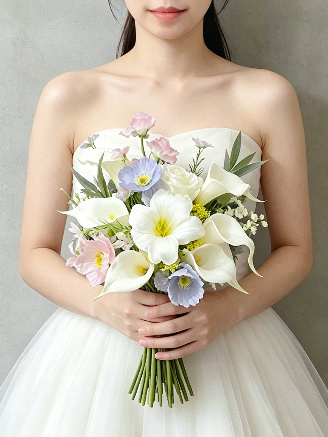 (一個月預訂)新娘花球-仿真花花球 馬蹄蘭 絲花花球 韓式花球 pre wedding