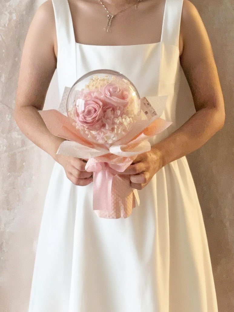 浪漫小夢幻球 2枝保鮮玫瑰花束|保鮮花 永生花 生日花束