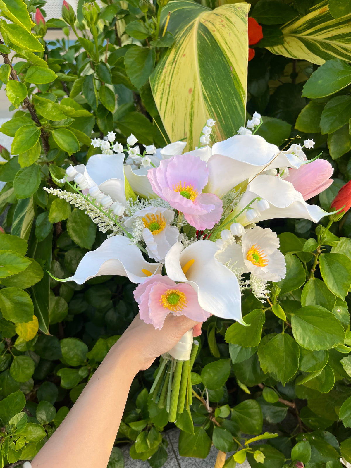 (現貨)新娘花球-仿真花花球 馬蹄蘭 絲花花球 韓式花球 pre wedding 婚禮花球