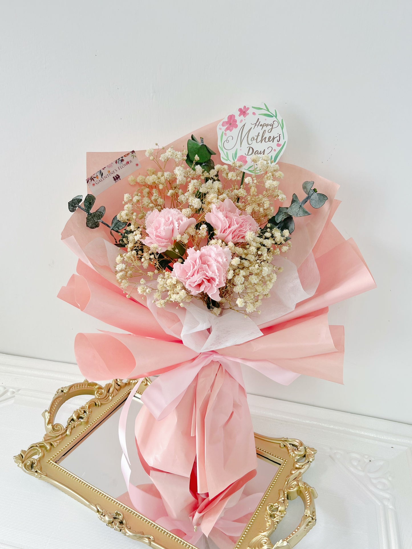 感謝父母花束母親節花束-香梘康乃馨花束 |番梘花|畢業花束 情人節花束 生日花束 中學 小學 幼稚園