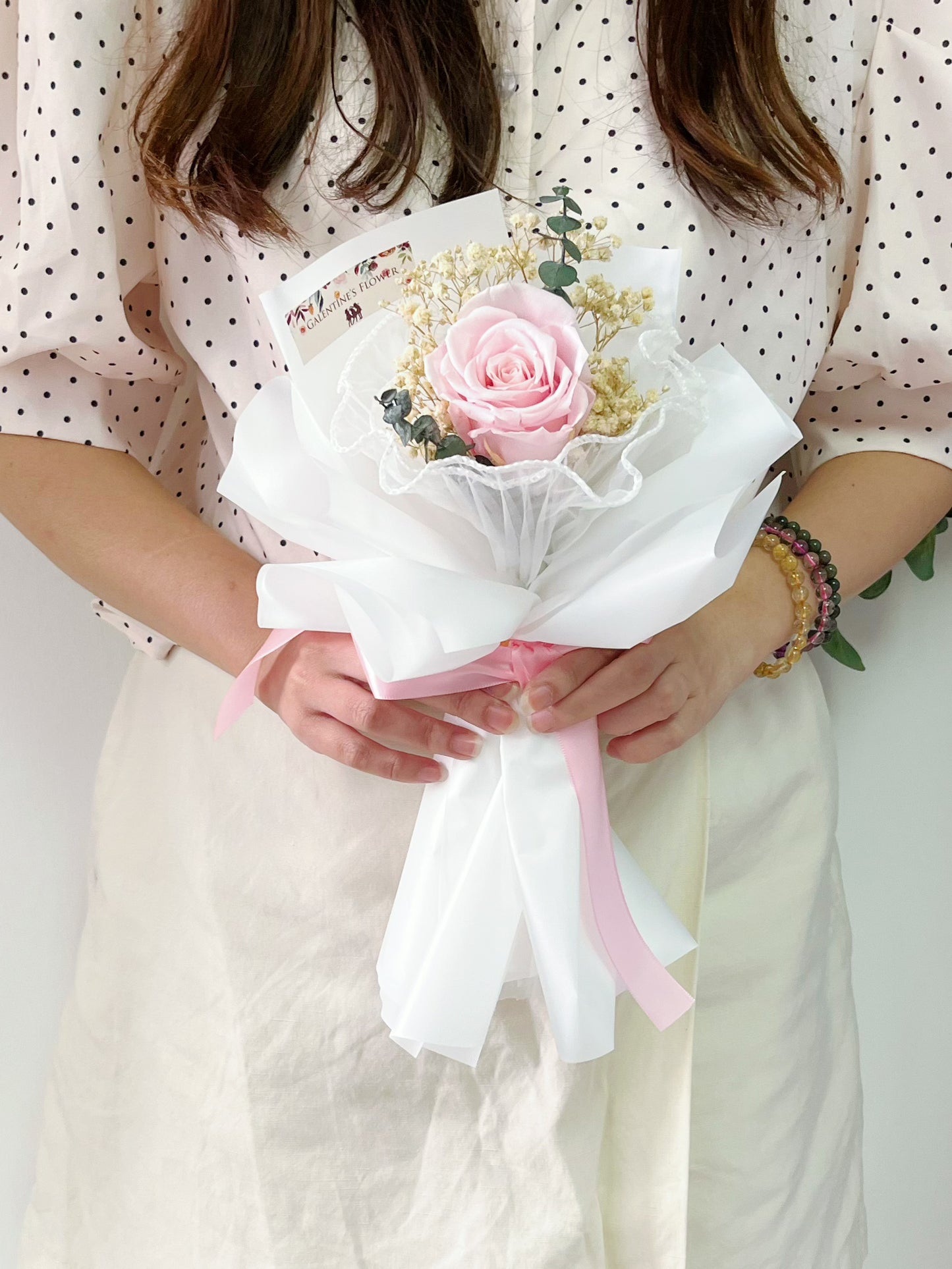 唯一單枝保鮮玫瑰小花束|保鮮花 永生花 畢業花束 乾花