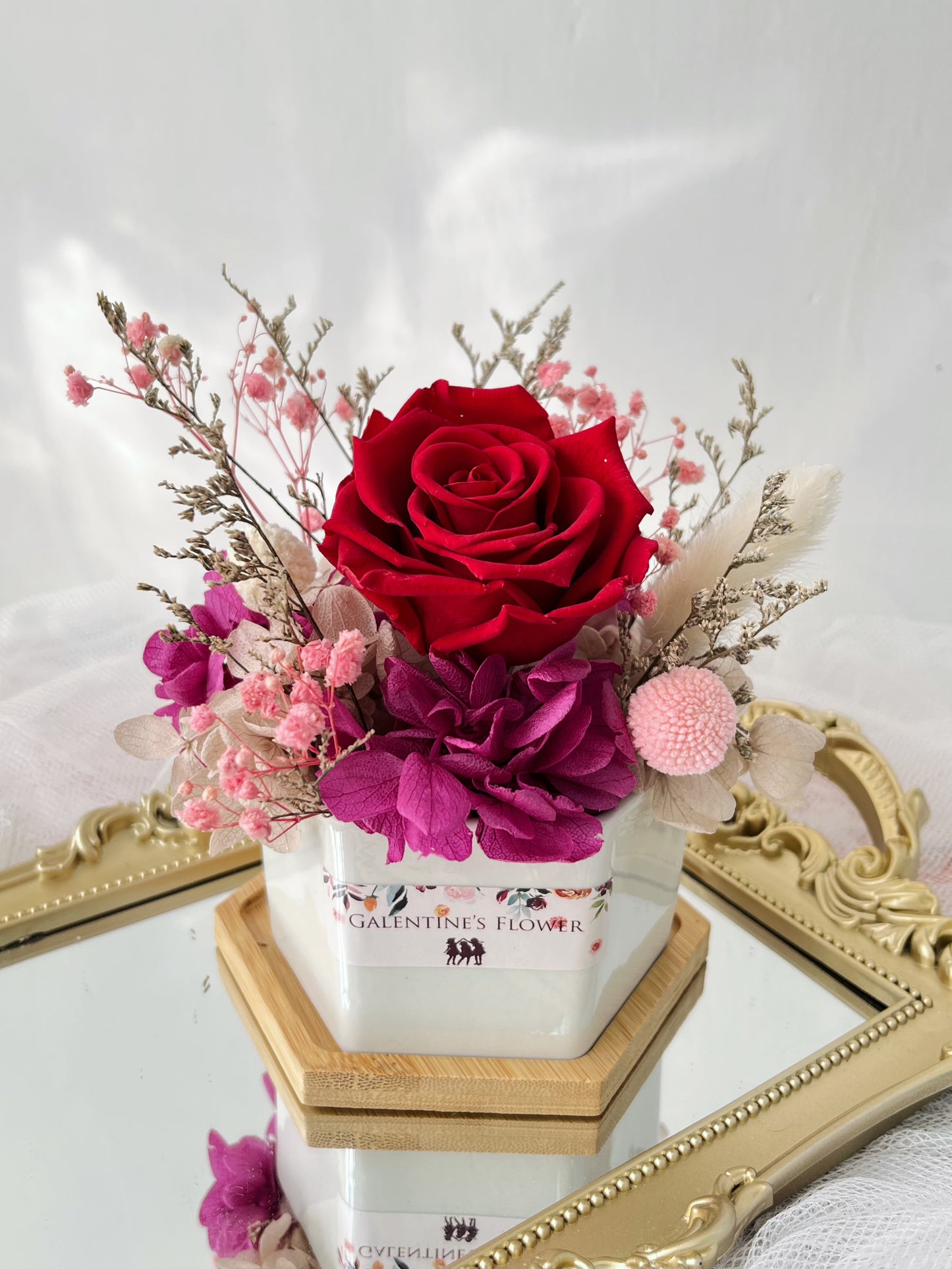 典雅保鮮花花盆|保鮮花永生花盆擺設