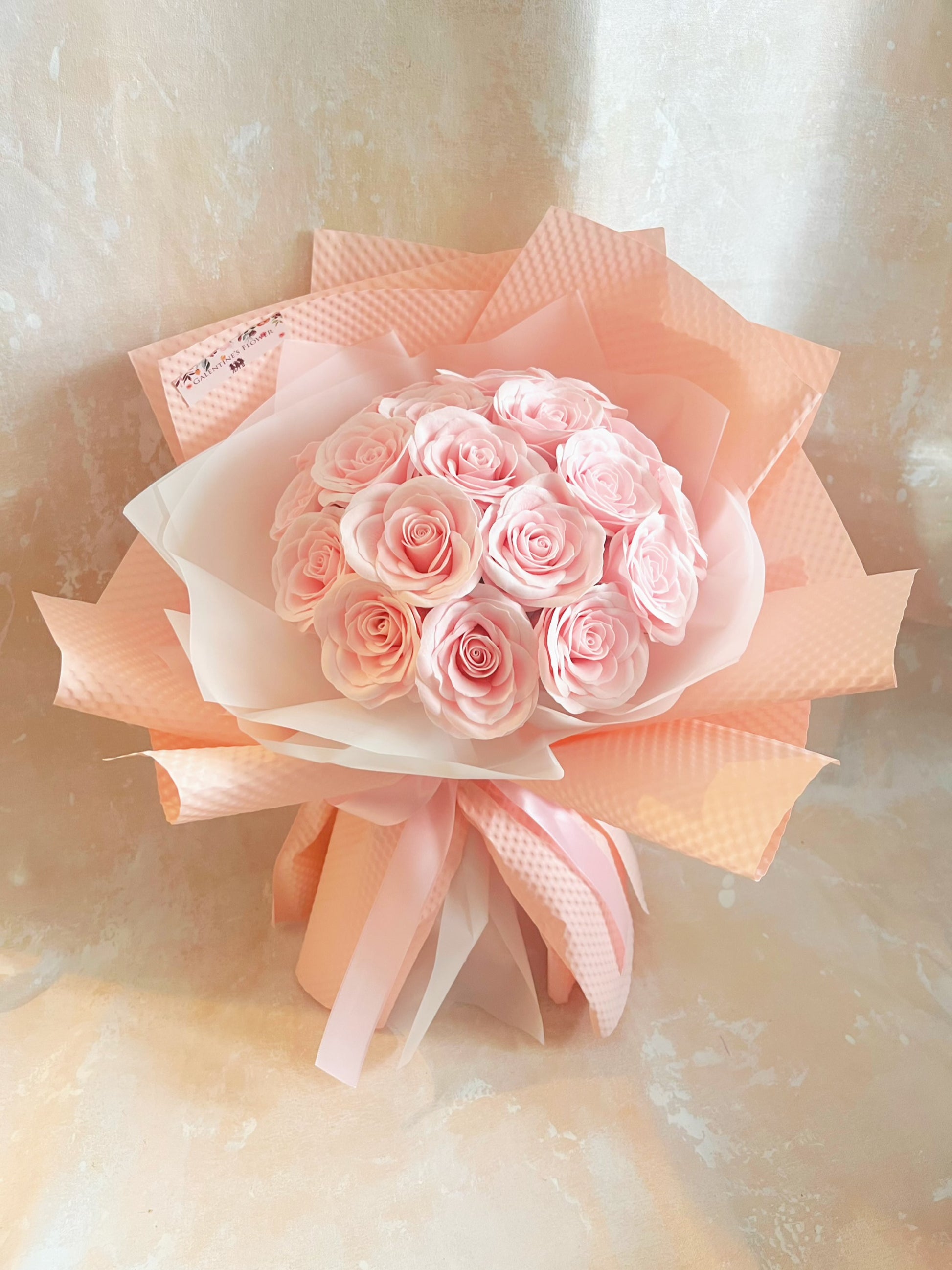 20 枝粉紅色香梘玫瑰花束 ｜番梘花｜畢業花束 情人節花束 求婚 生日花束