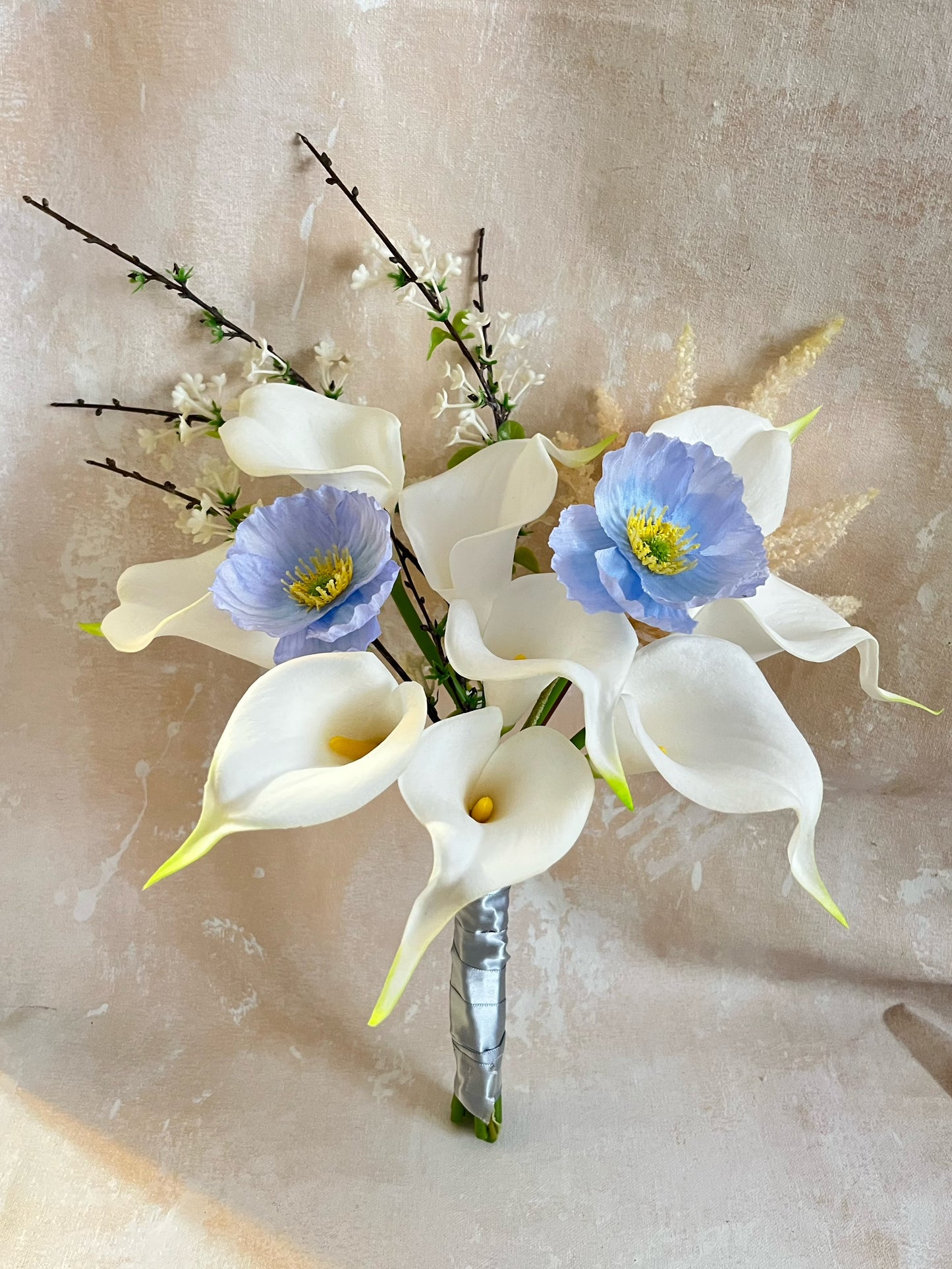 (有現貨）新娘花球-仿真花花球💐 馬蹄蘭 絲花花球
