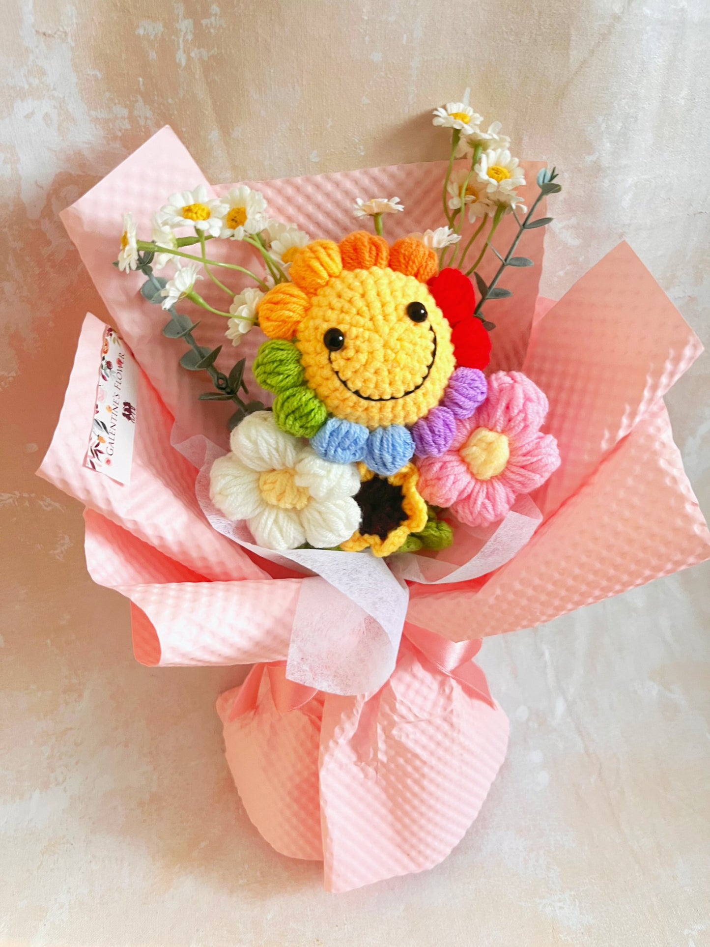 彩虹畢業禮 針織花束 畢業禮禮物 畢業花束精選 生日花束 中學 小學 幼稚園