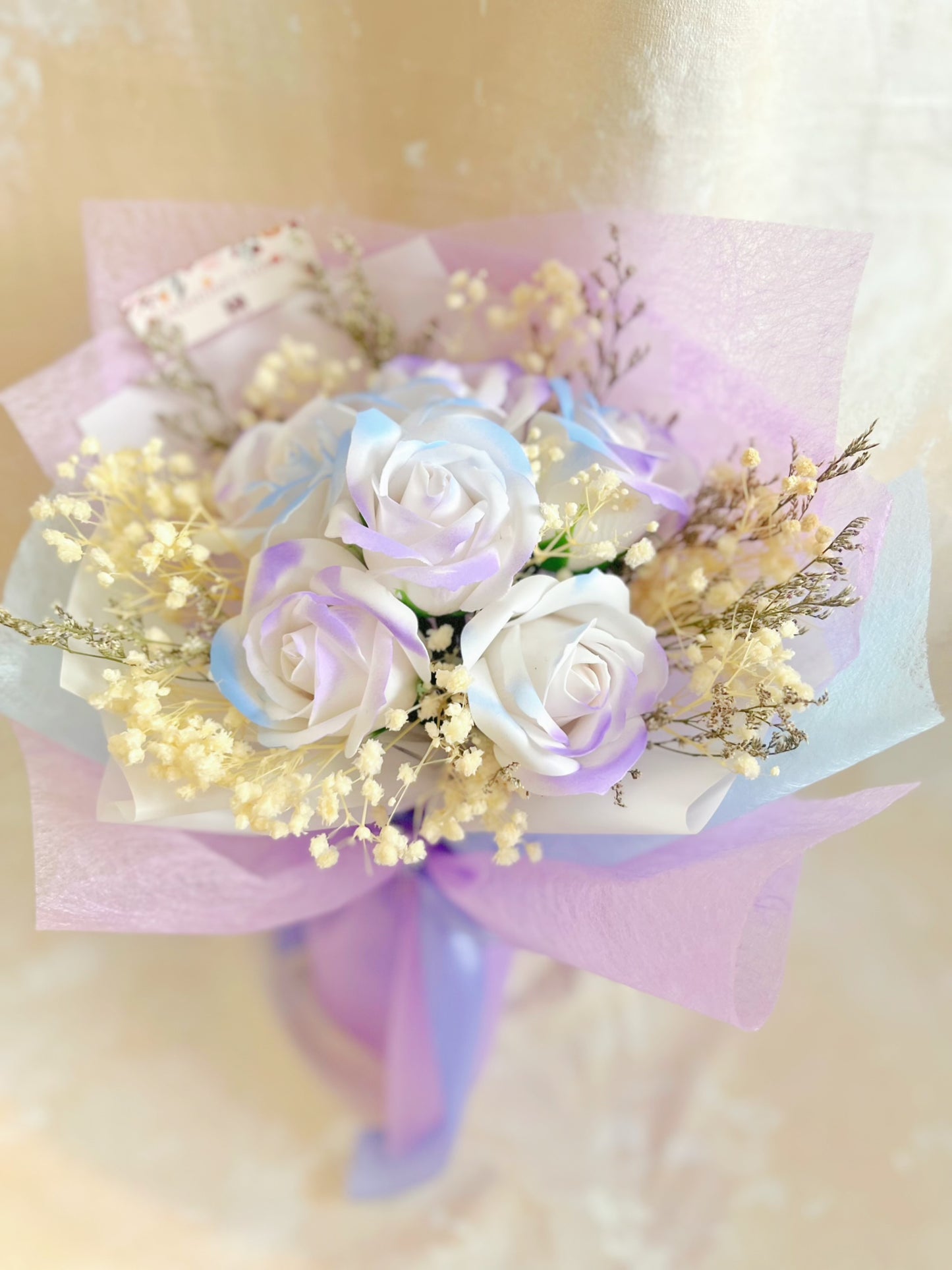 夢幻Unicorn 獨角獸6枝香梘玫瑰花束 ｜番梘花｜畢業花束 情人節花束 生日花束 中學 小學 幼稚園