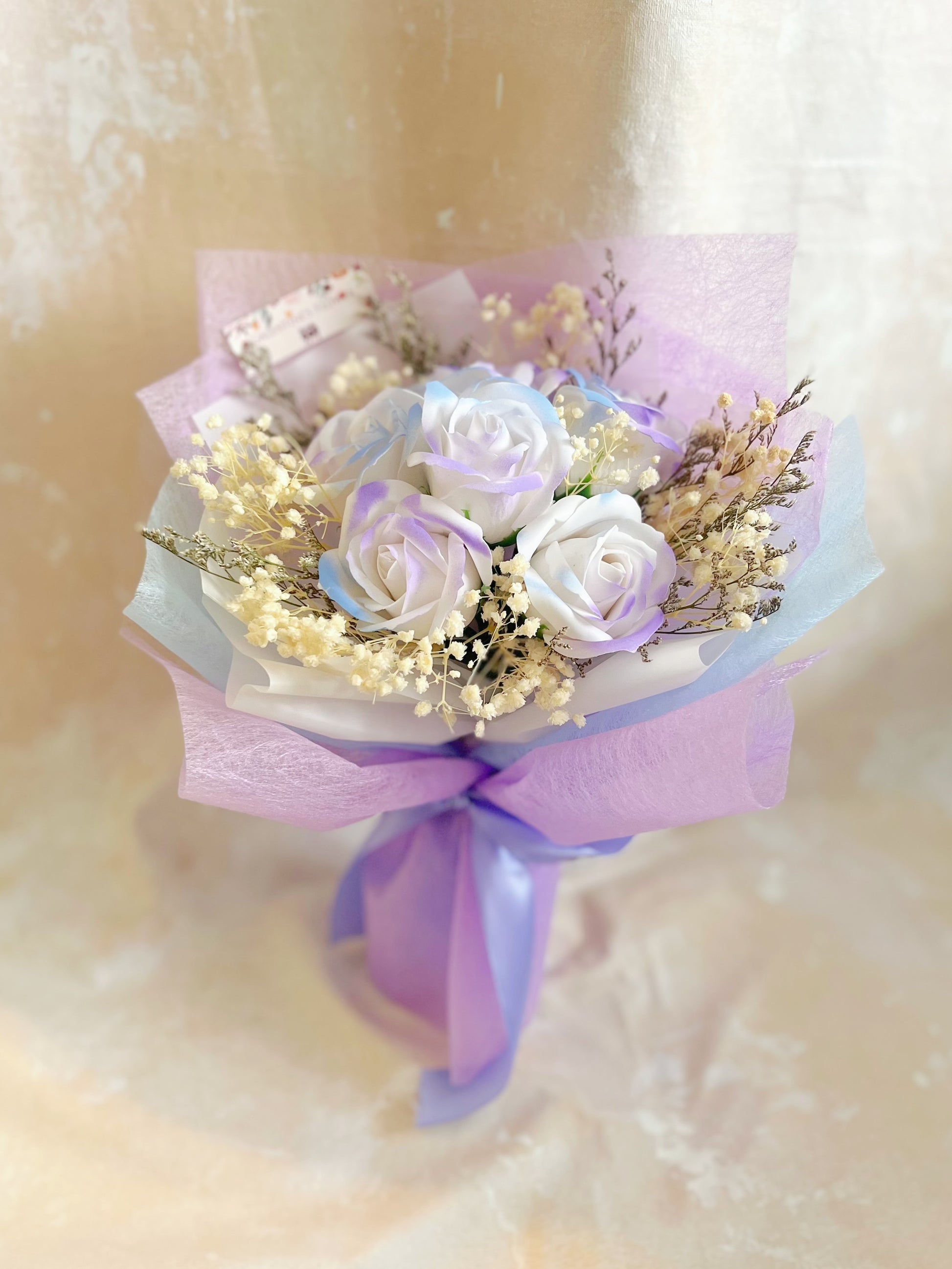 夢幻Unicorn 獨角獸6枝香梘玫瑰花束 ｜番梘花｜畢業花束 情人節花束 生日花束 中學 小學 幼稚園