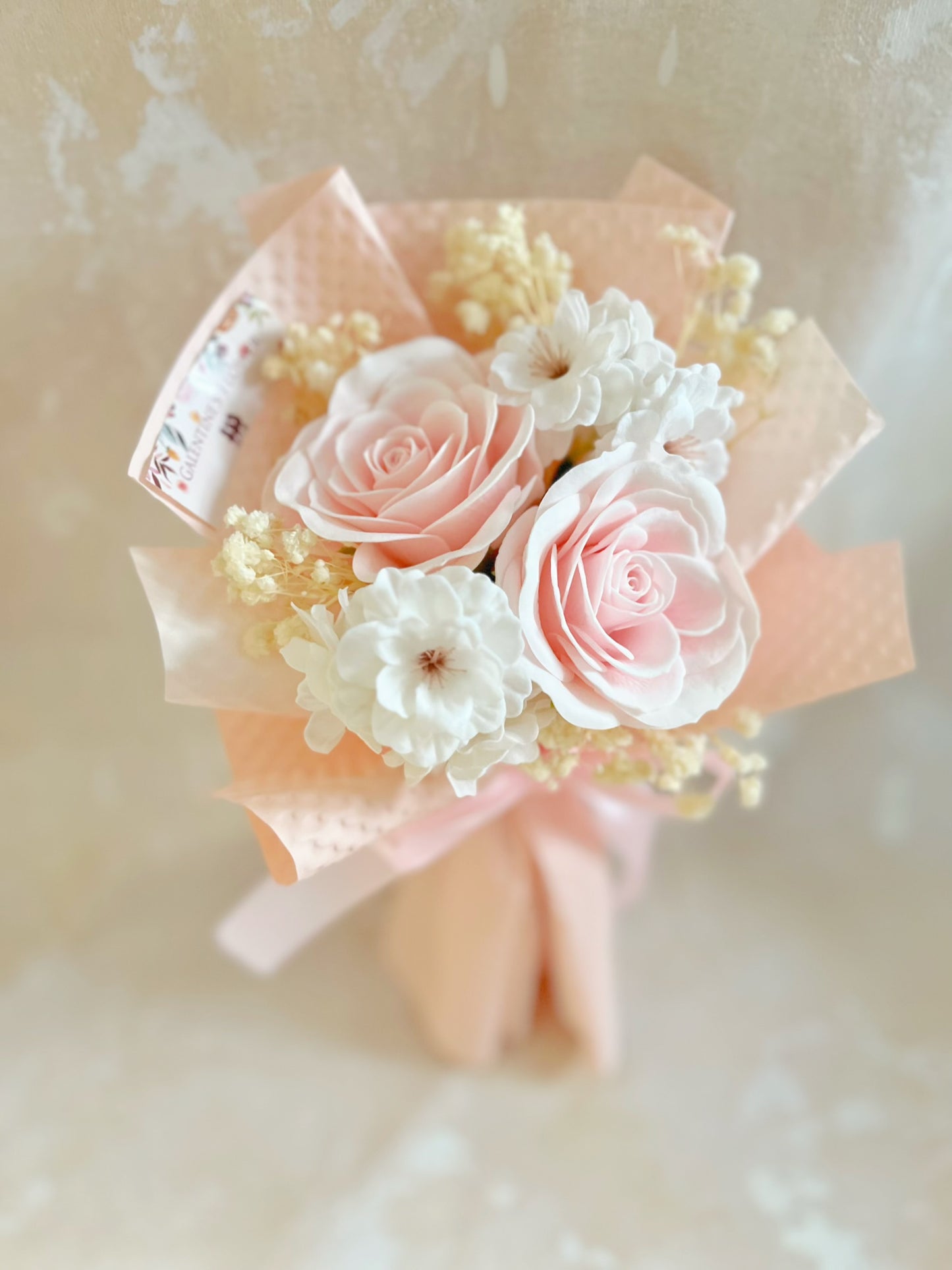 美少女的畢業花花束 + 玫瑰花｜香梘花生日花束 中學 小學 幼稚園