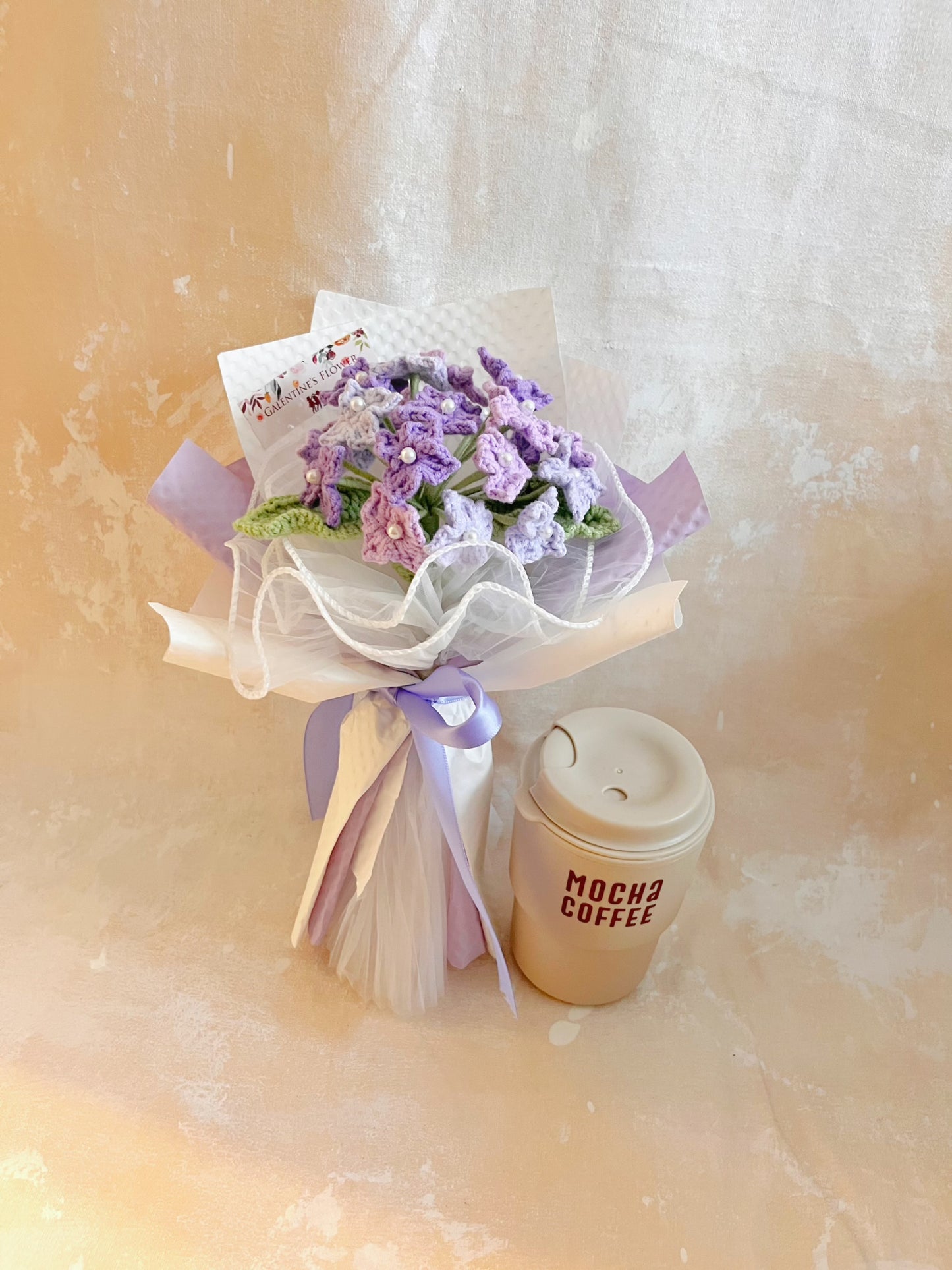 （有現貨）紫陽花 日系繡球花針織小花束 畢業禮禮物 畢業花束精選 生日花束 中學 小學 幼稚園