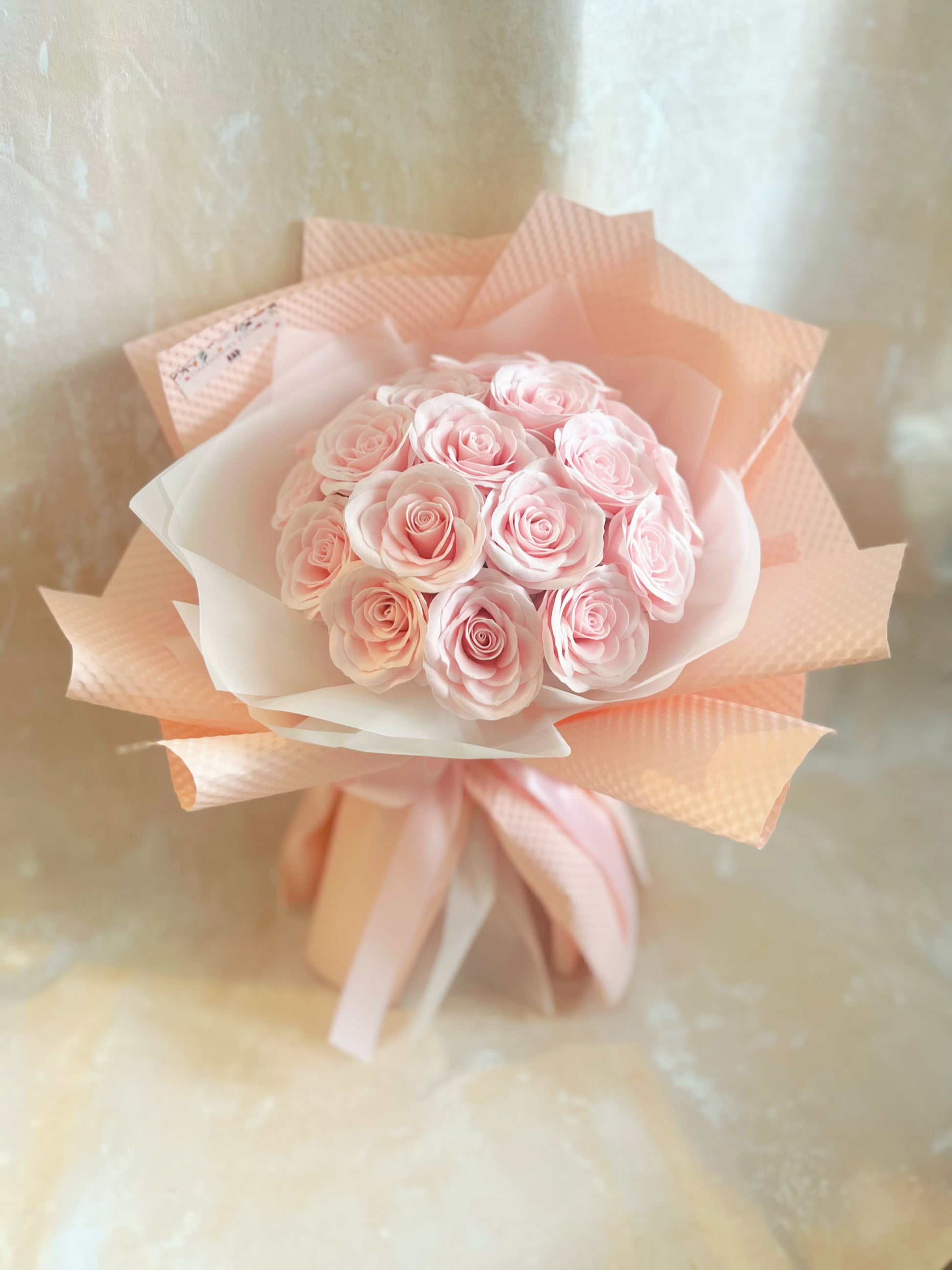 20 枝粉紅色香梘玫瑰花束 ｜番梘花｜畢業花束 情人節花束 求婚 生日花束