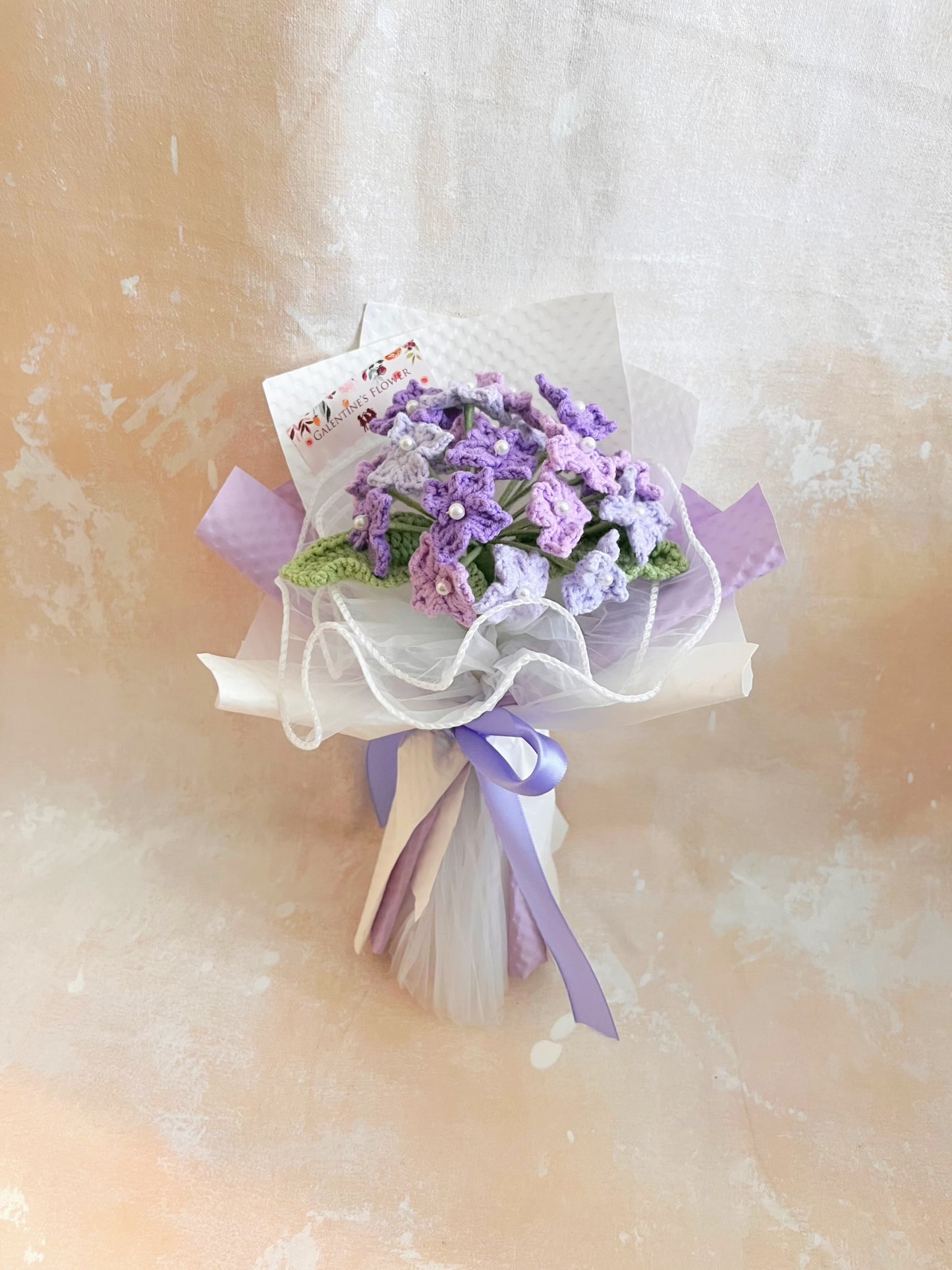 （有現貨）紫陽花 日系繡球花針織小花束 畢業禮禮物 畢業花束精選 生日花束 中學 小學 幼稚園