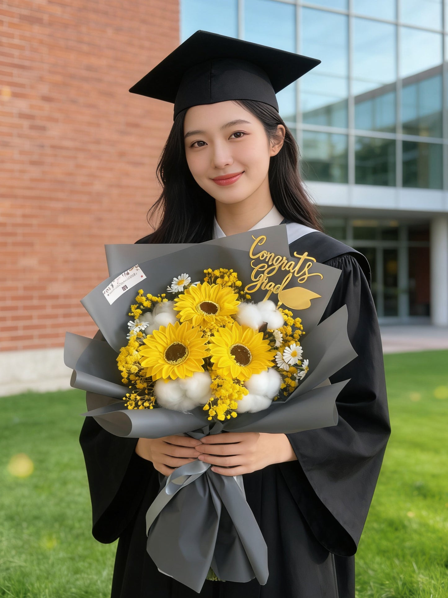 每一個明天-3 枝香梘太陽花 向日葵｜香梘花｜畢業花束  小學 幼稚園