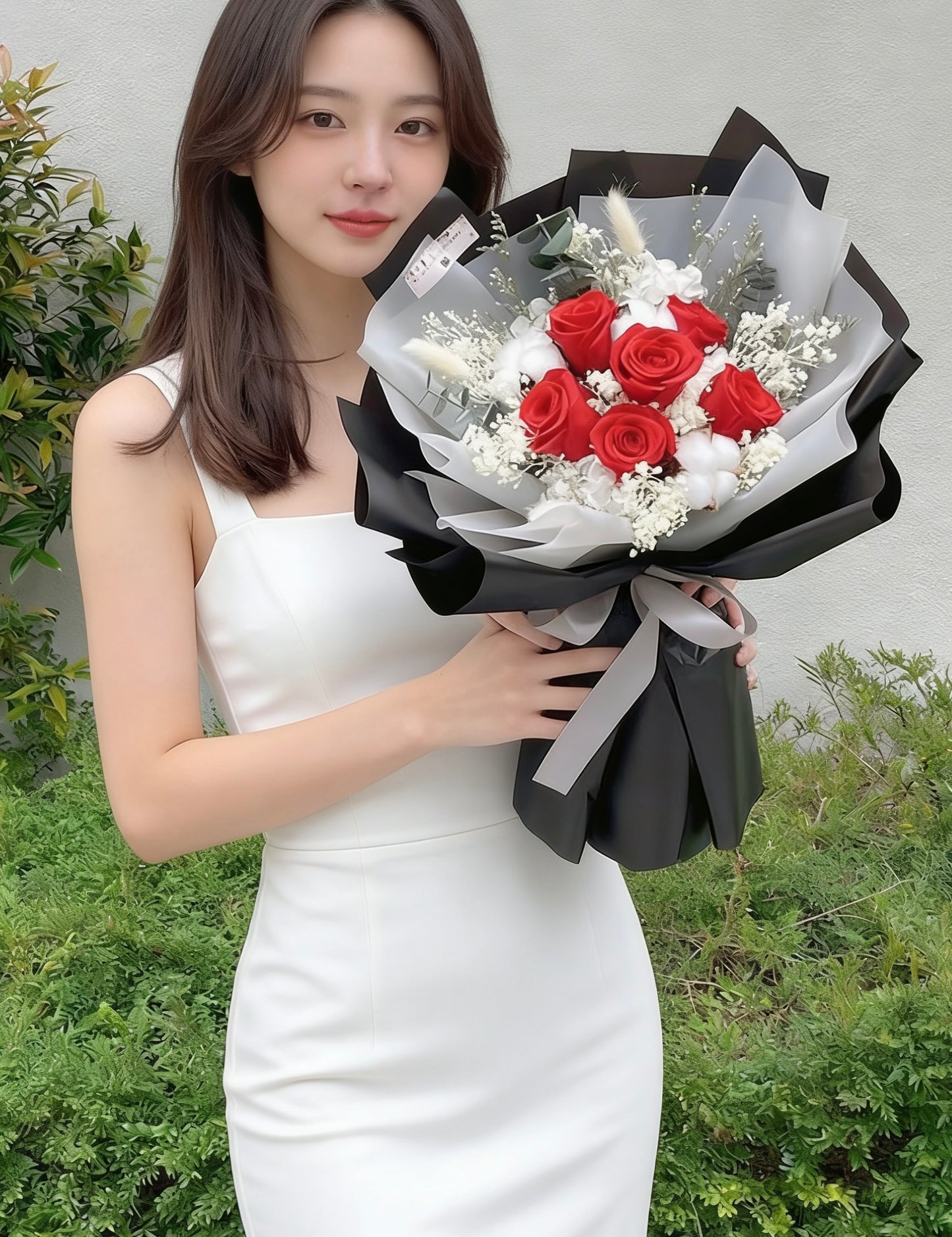 經典紅色6枝保鮮玫瑰花束｜保鮮花 永生花 畢業花束