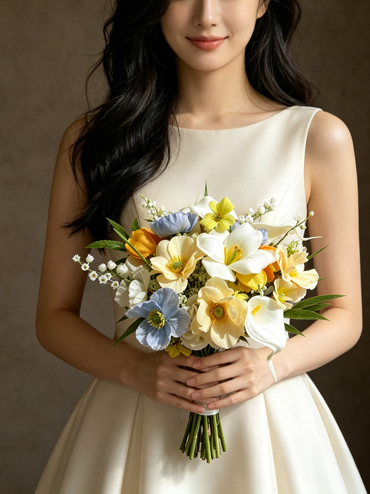 (一個月預訂）新娘花球-仿真花花球 馬蹄蘭 絲花花球 韓式花球 pre wedding 婚禮花球