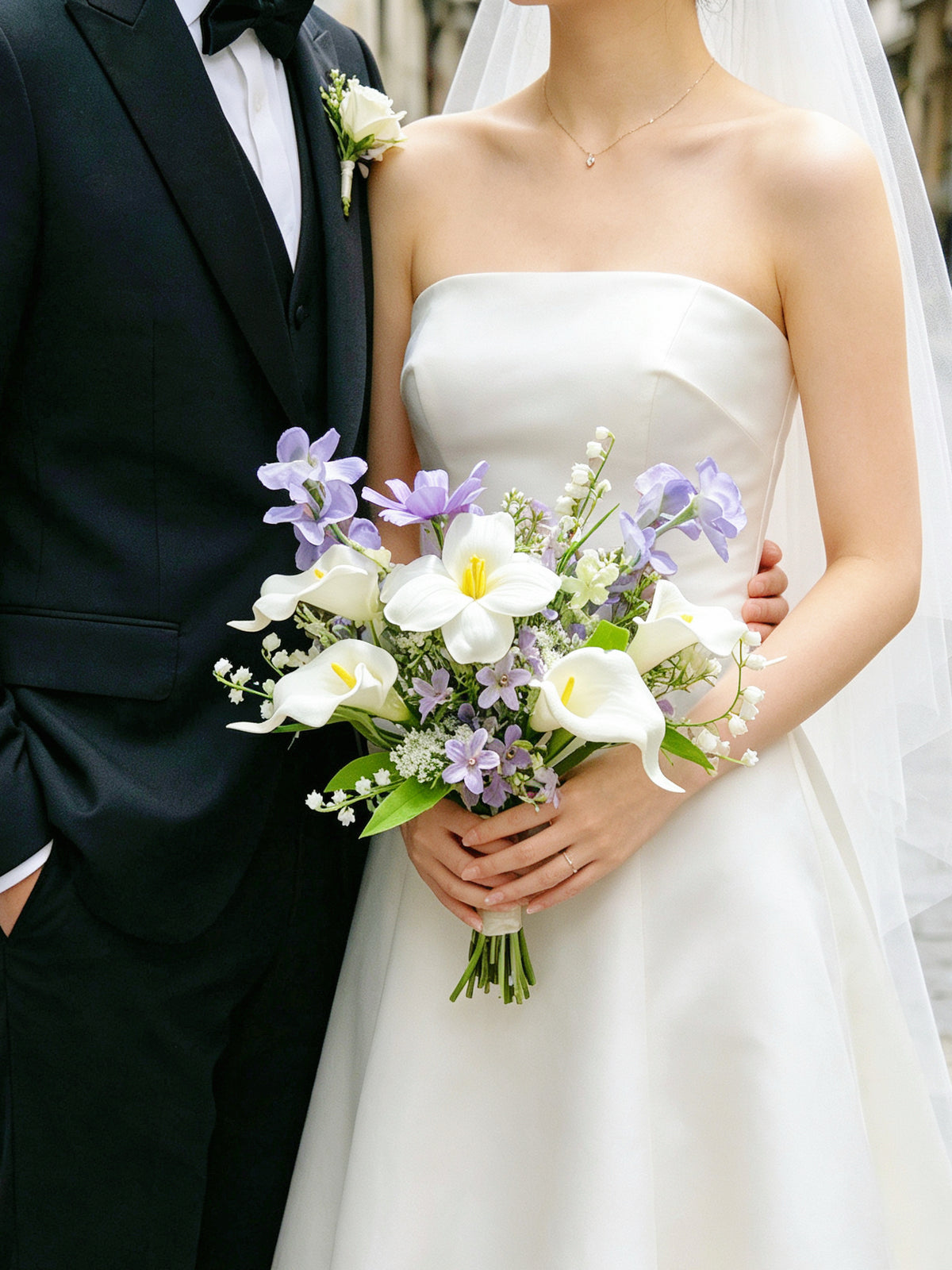 (一個月預訂）新娘花球-仿真花花球 馬蹄蘭 絲花花球 韓式花球 pre wedding 婚禮花球