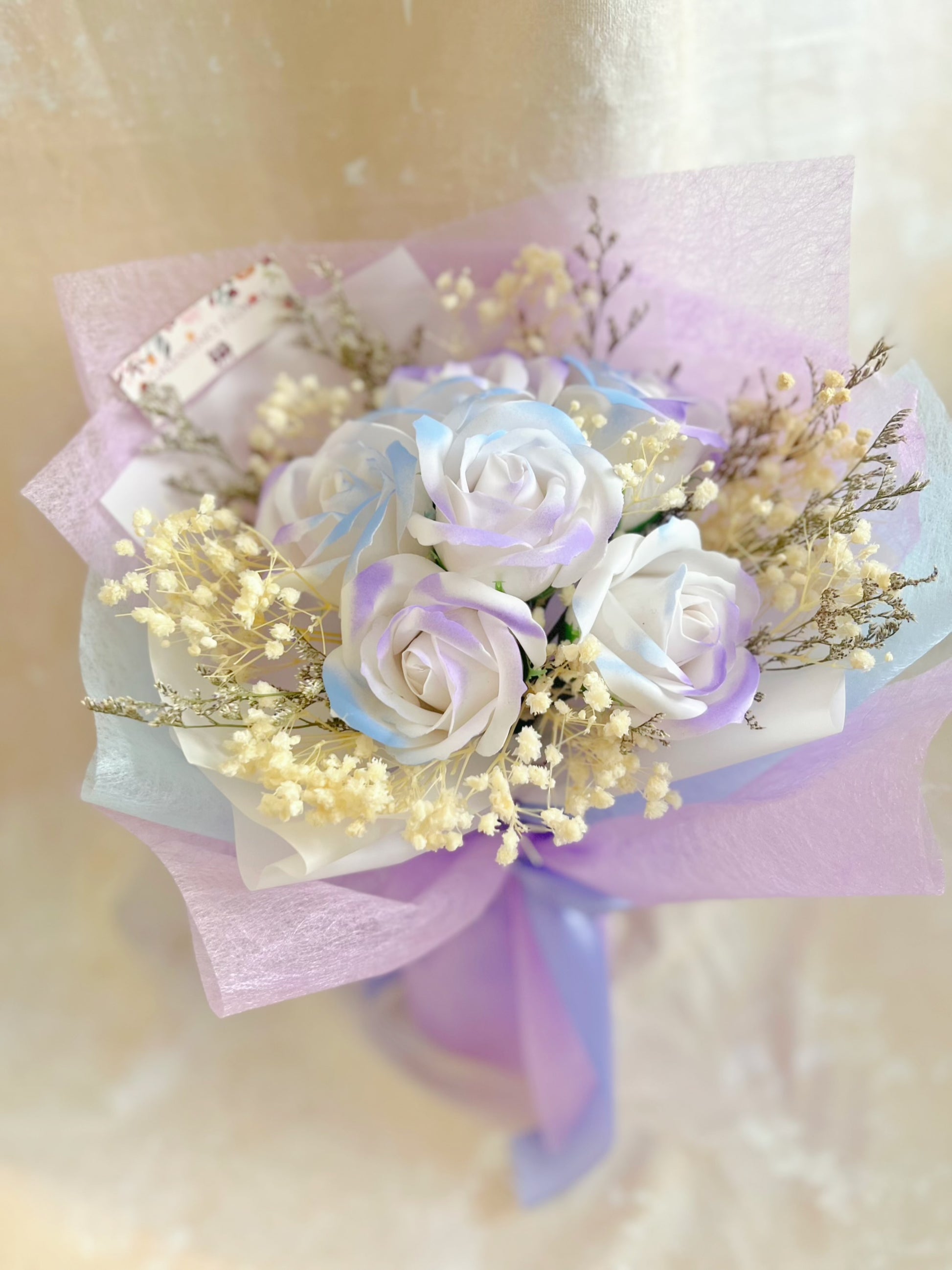 夢幻Unicorn 獨角獸6枝香梘玫瑰花束 ｜番梘花｜畢業花束 情人節花束 生日花束 中學 小學 幼稚園