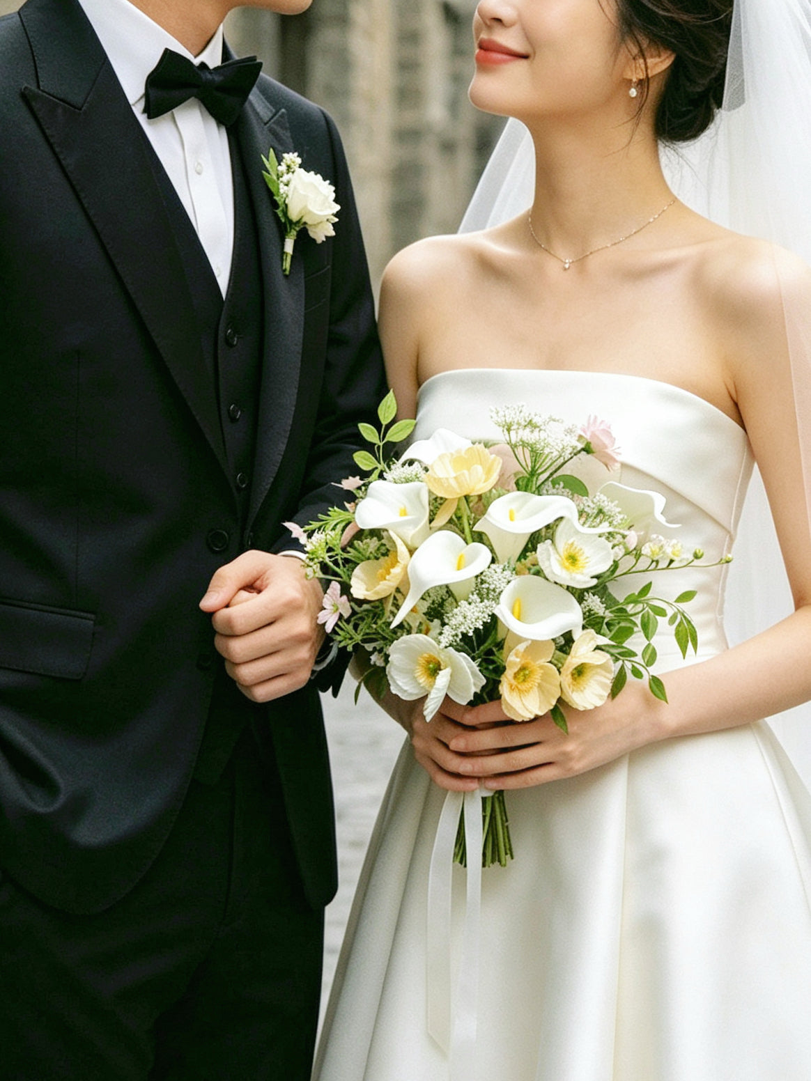 (一個月預訂）新娘花球-仿真花花球 馬蹄蘭 絲花花球 韓式花球 pre wedding