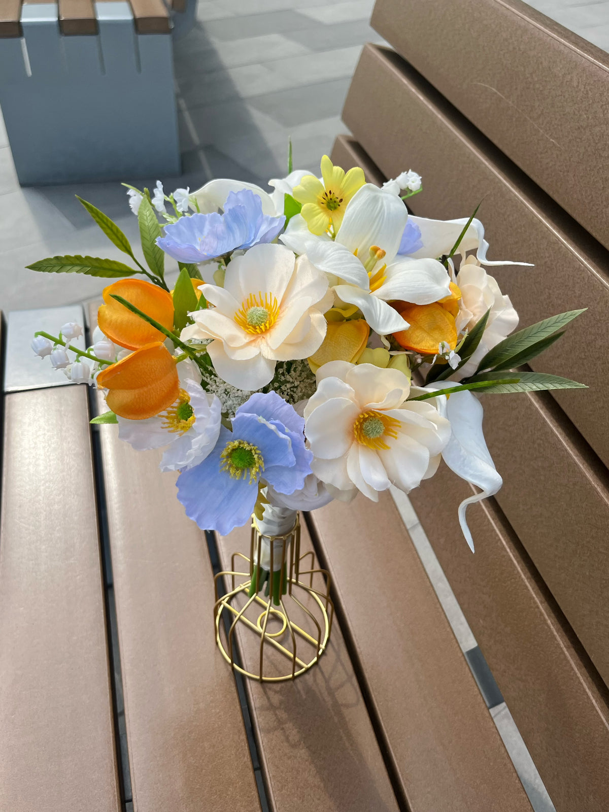 (一個月預訂）新娘花球-仿真花花球 馬蹄蘭 絲花花球 韓式花球 pre wedding 婚禮花球