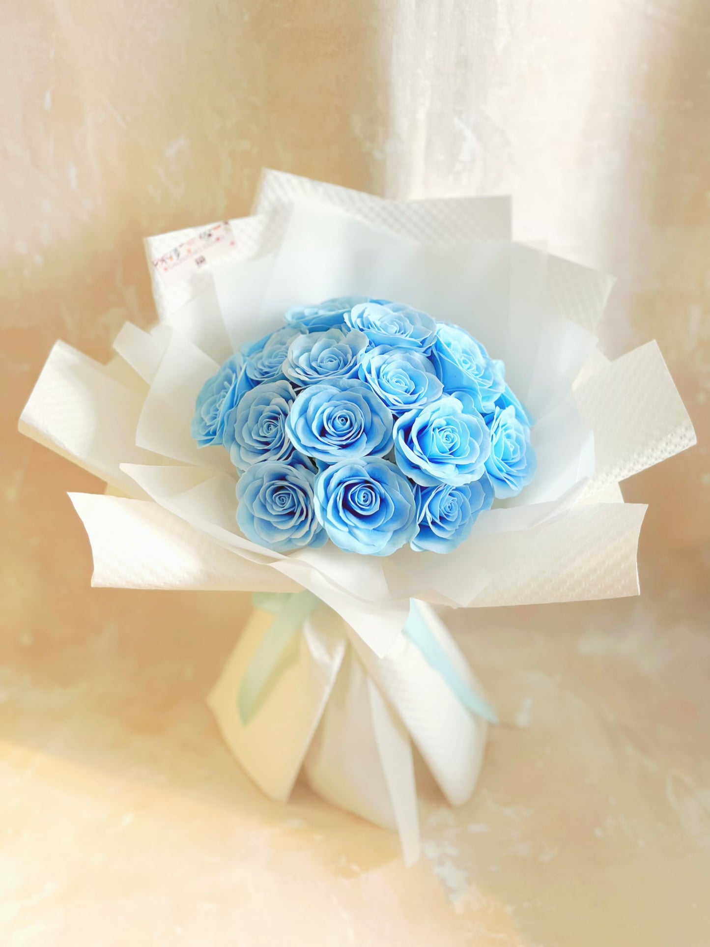 20 枝粉藍 香梘玫瑰花束 ｜番梘花｜畢業花束 情人節花束 求婚 生日花束