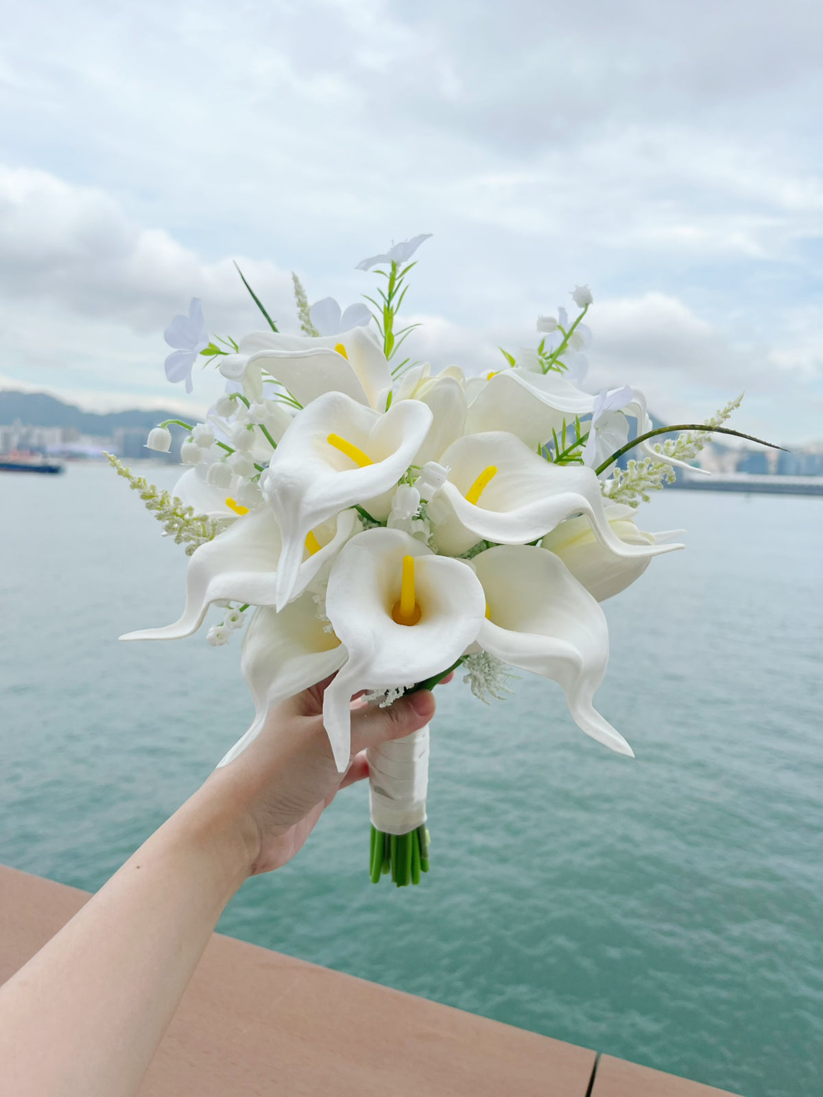 新娘花球-仿真花花球 馬蹄蘭 絲花花球 韓式花球 pre wedding 婚禮花球 