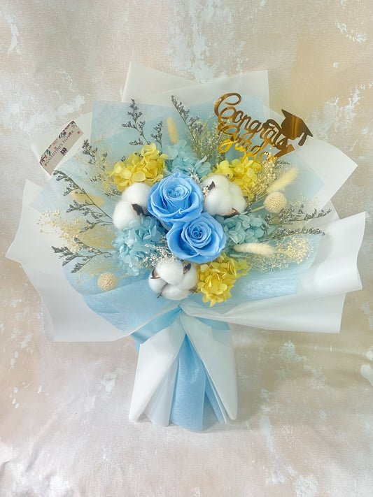 歡樂滿睛天-保鮮玫瑰花束｜保鮮花 永生花 畢業花束 生日花束