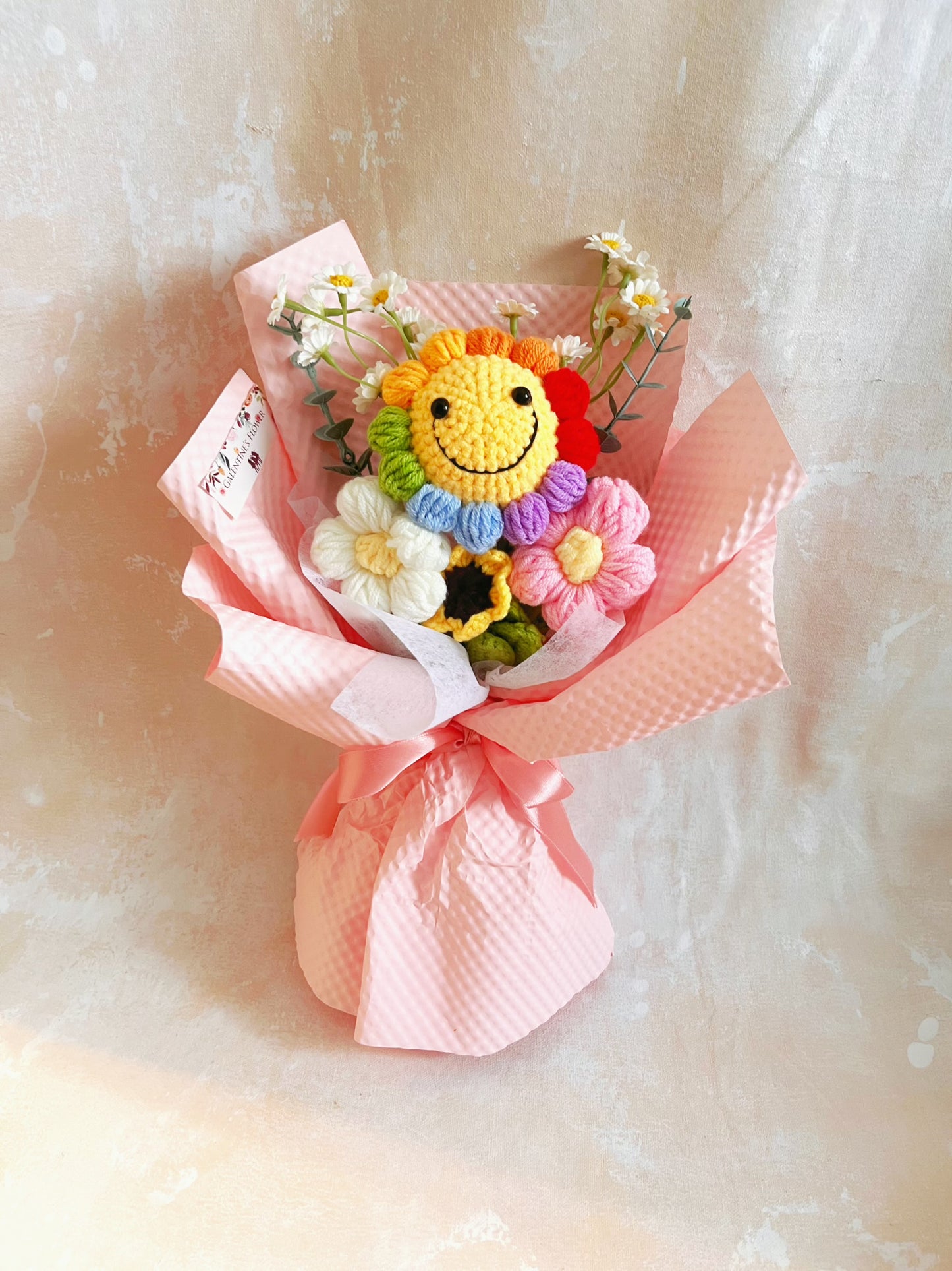 彩虹畢業禮 針織花束 畢業禮禮物 畢業花束精選 生日花束 中學 小學 幼稚園