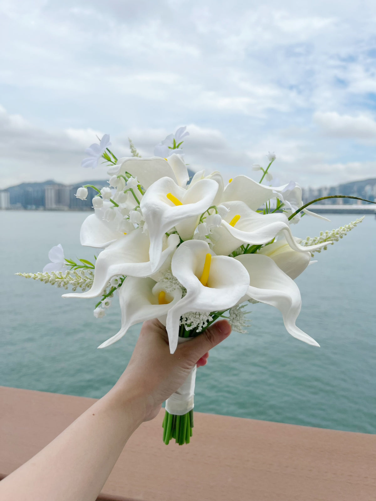 新娘花球-仿真花花球 馬蹄蘭 絲花花球 韓式花球 pre wedding 婚禮花球 