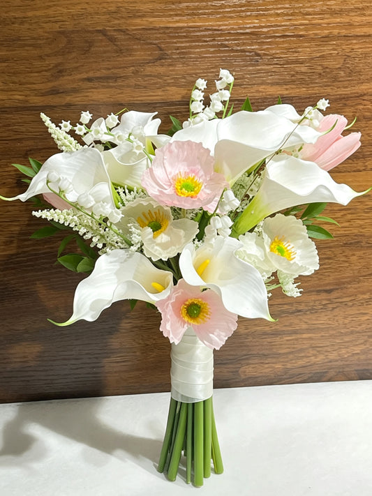 (現貨）新娘花球-仿真花花球 馬蹄蘭 絲花花球 韓式花球 pre wedding 婚禮花球