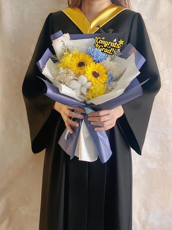 2 枝 最暢銷畢業花束精選 2枝太陽花花束｜香梘花　生日花束  中學 小學 幼稚園